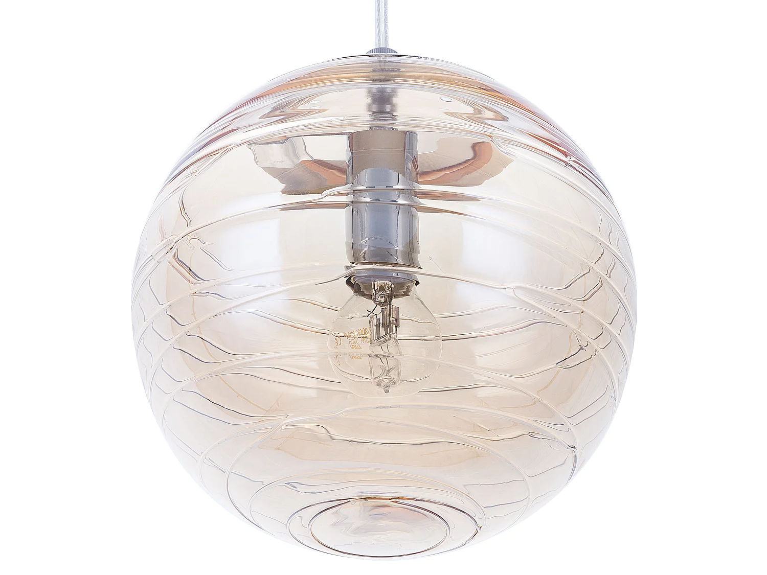 Lampe suspension MIRNA Verre Doré