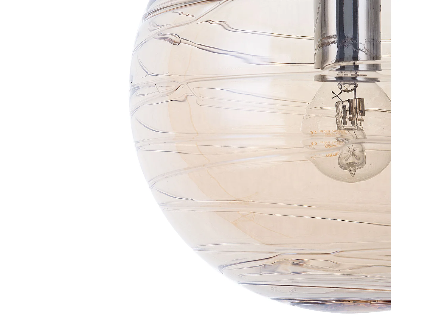 Lampe suspension MIRNA Verre Doré