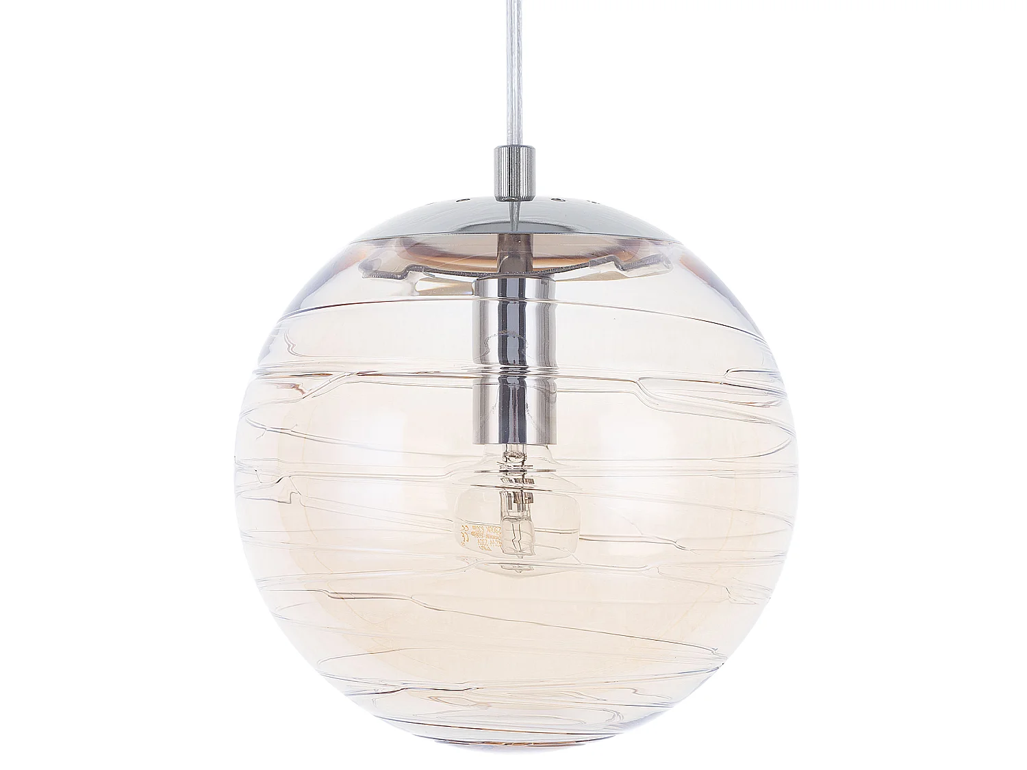 Lampe suspension MIRNA Verre Doré