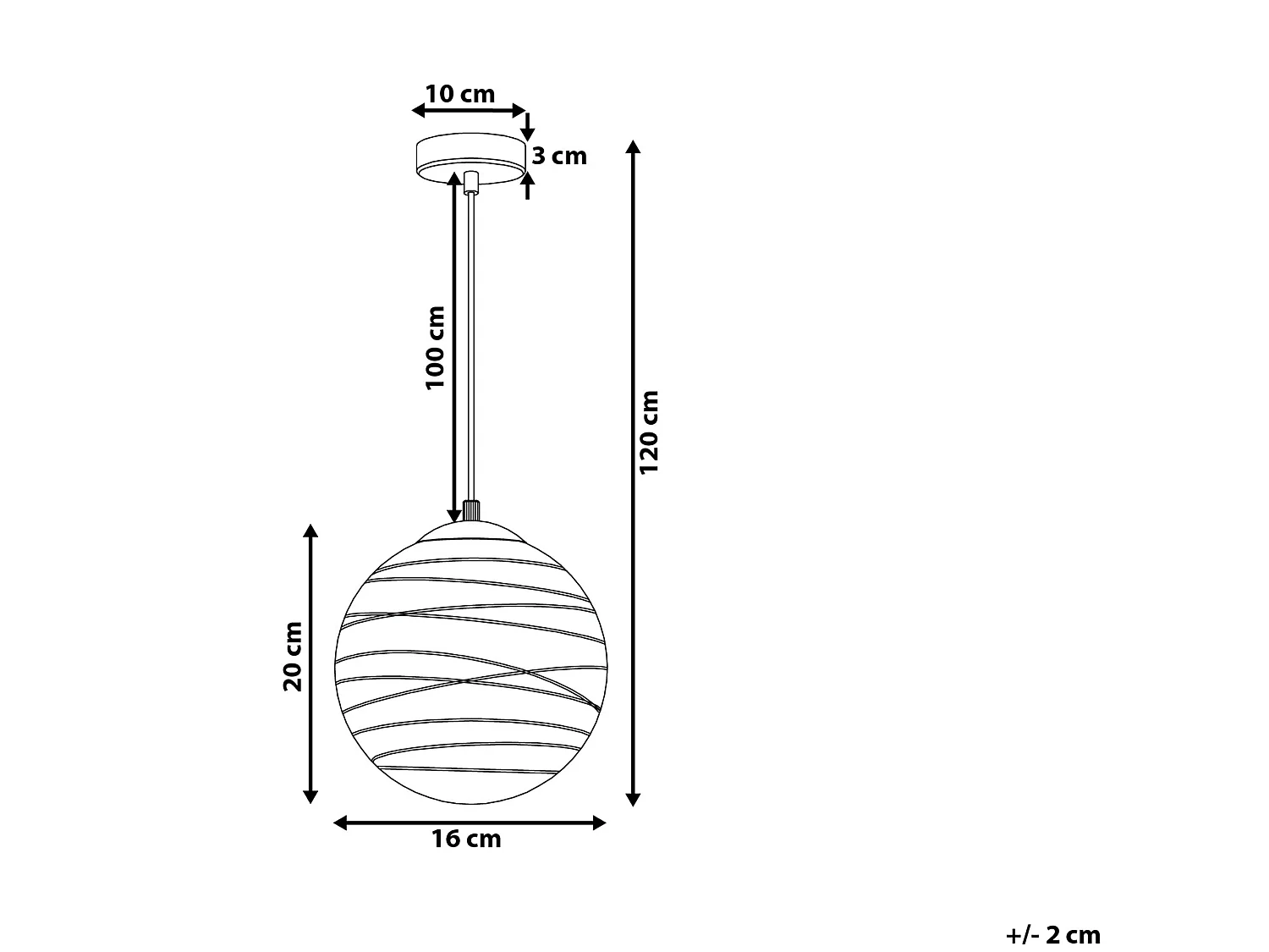 Lampe suspension MIRNA Verre Doré