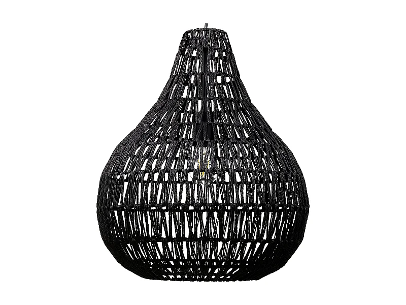 Lámpara colgante MOLOPO Cuerda de papel Negro