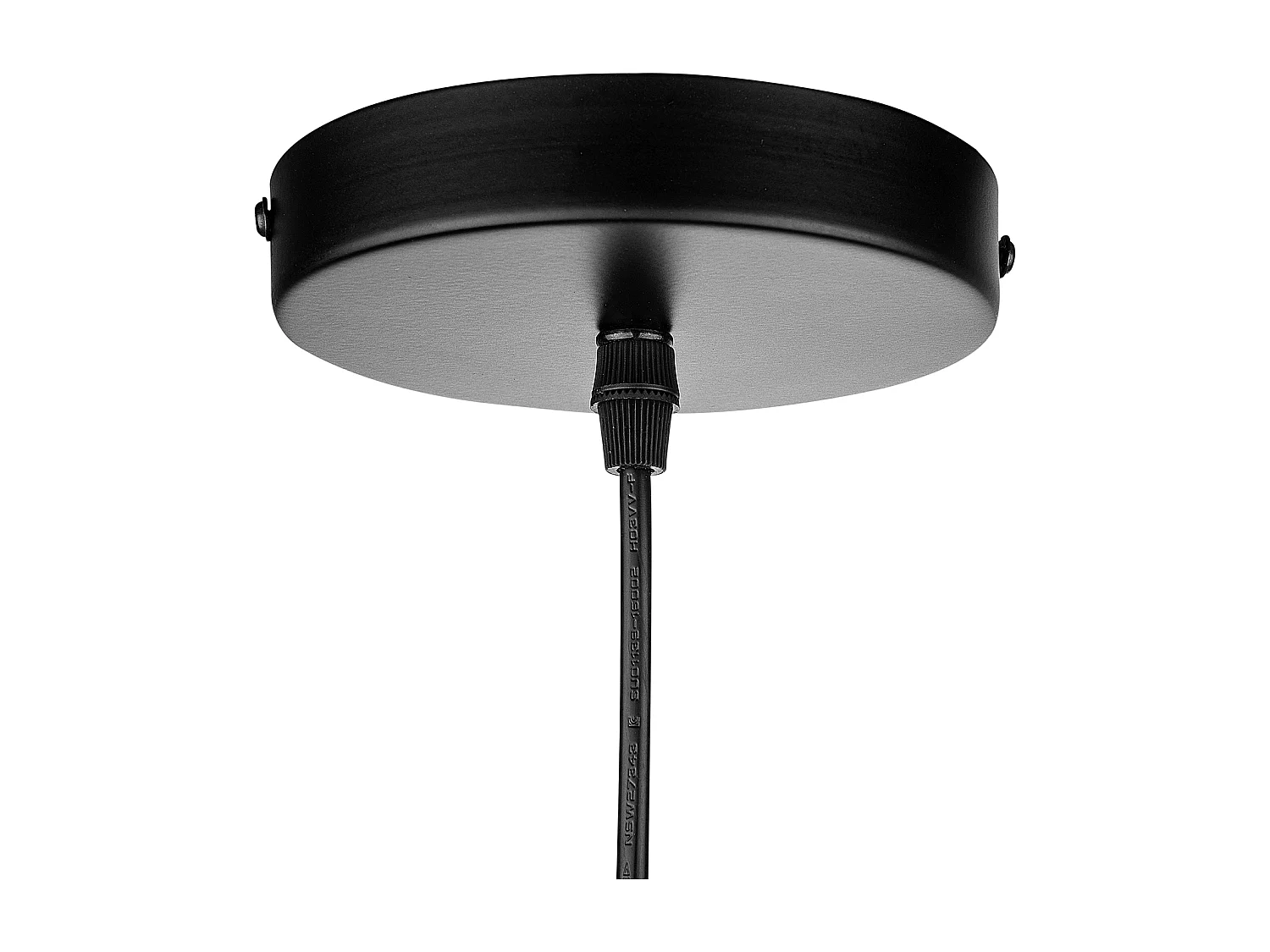 Moderne Hängelampe aus schwarzem Papiergeflecht Molopo