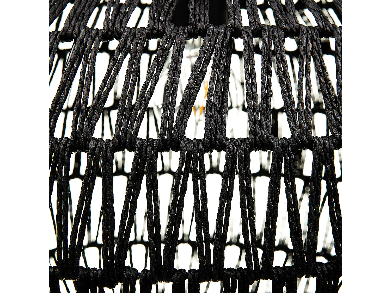 Candeeiro suspenso MOLOPO Corda de papel Preto