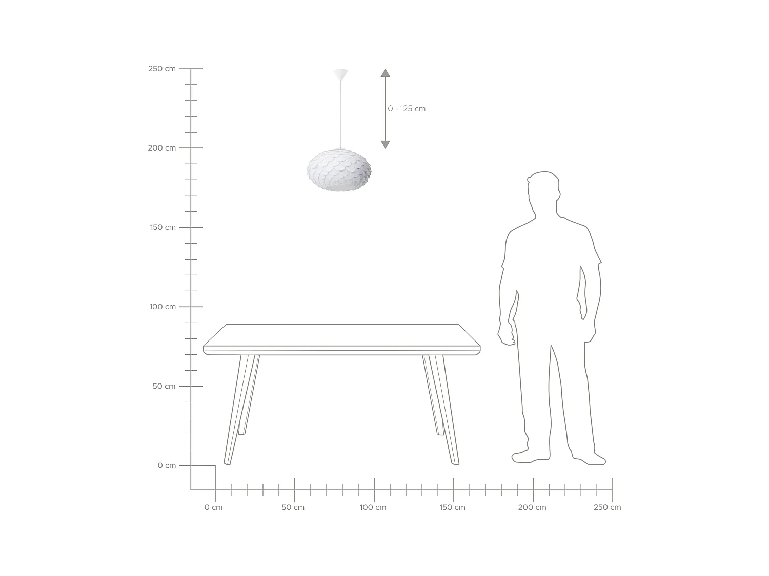 Lampa wisząca ERGES Biały