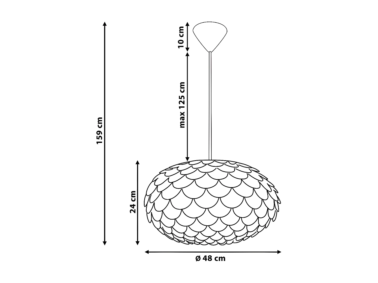 Stilvolle Pendelleuchte originelle Form Kunststoff weiß Erges