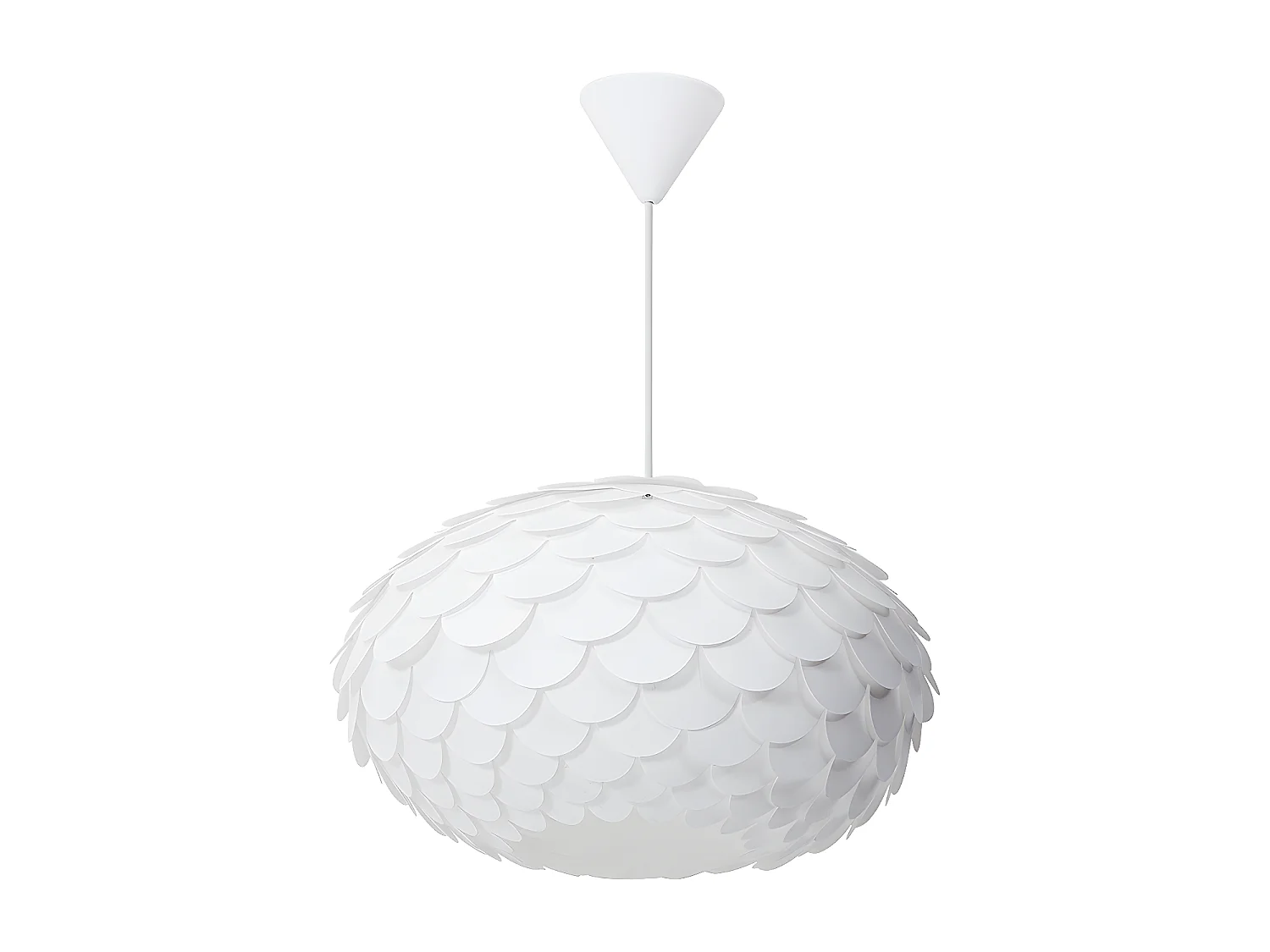 Stilvolle Pendelleuchte originelle Form Kunststoff weiß Erges