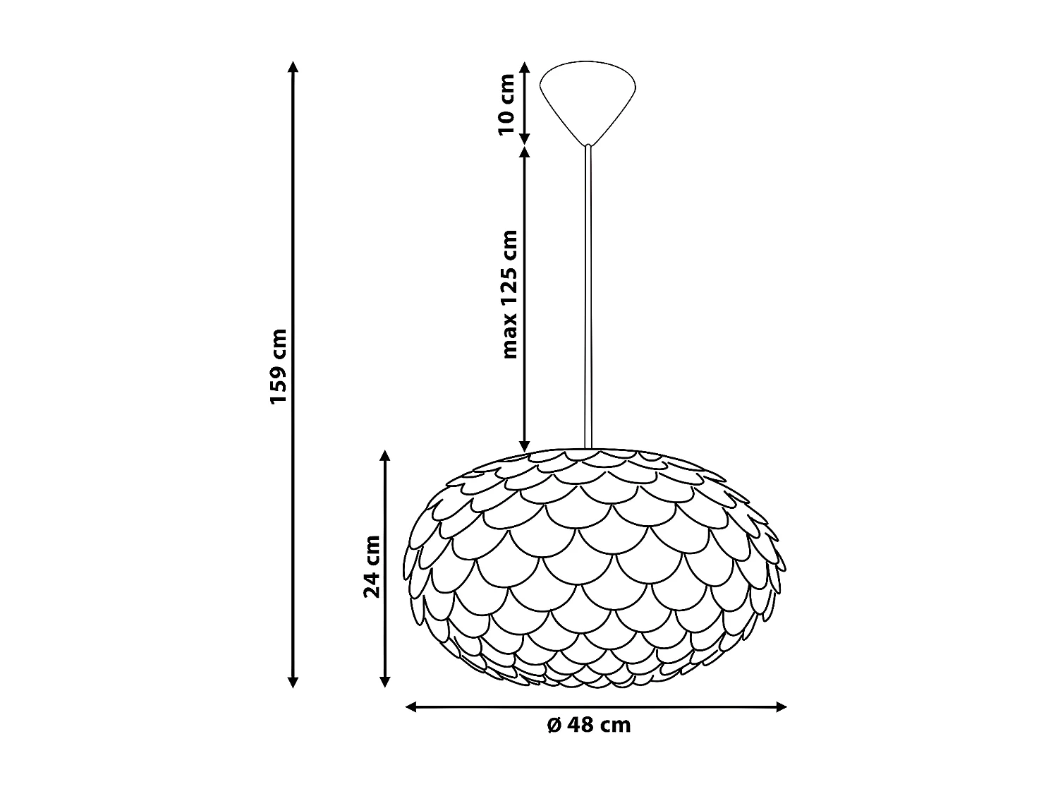Stilvolle Pendelleuchte originelle Form Kunststoff weiß Erges
