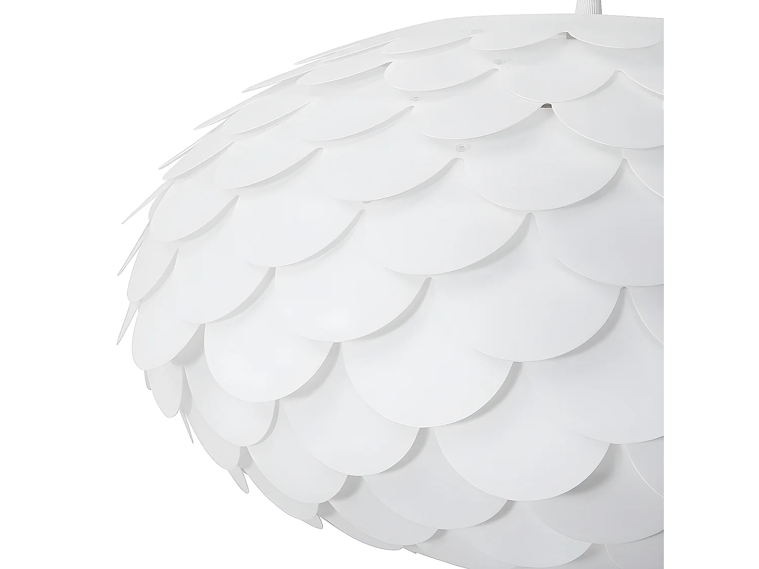 Stilvolle Pendelleuchte originelle Form Kunststoff weiß Erges