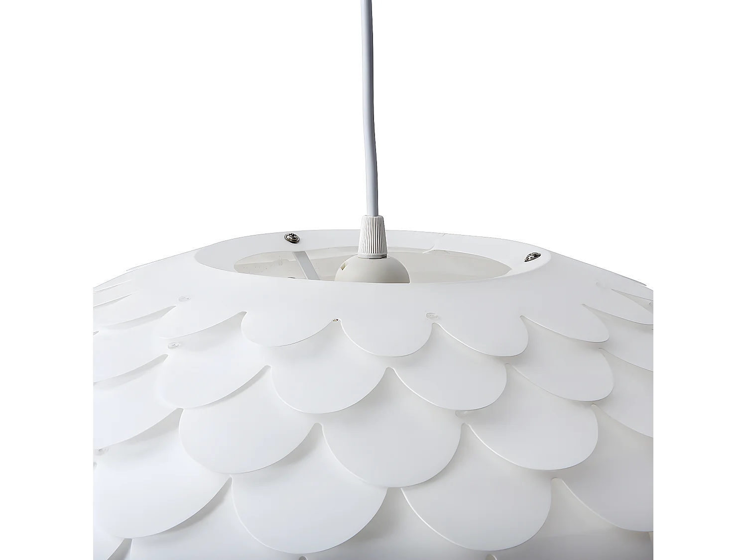 Stilvolle Pendelleuchte originelle Form Kunststoff weiß Erges