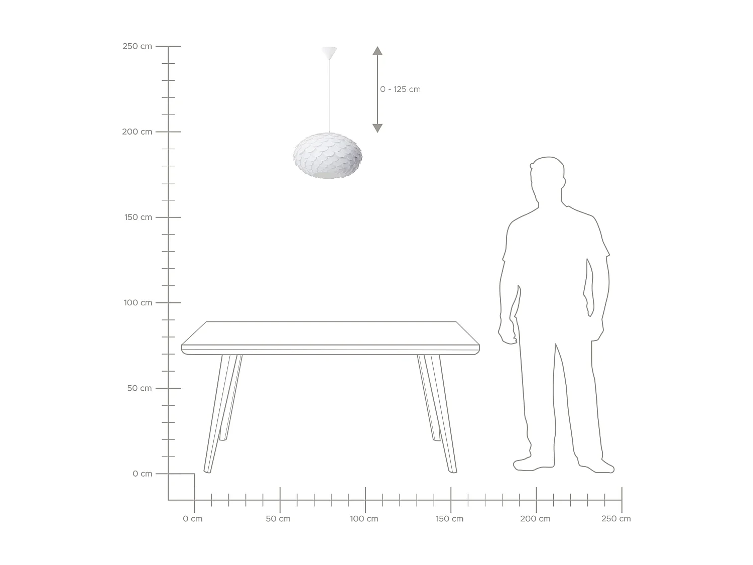 Stilvolle Pendelleuchte originelle Form Kunststoff weiß Erges