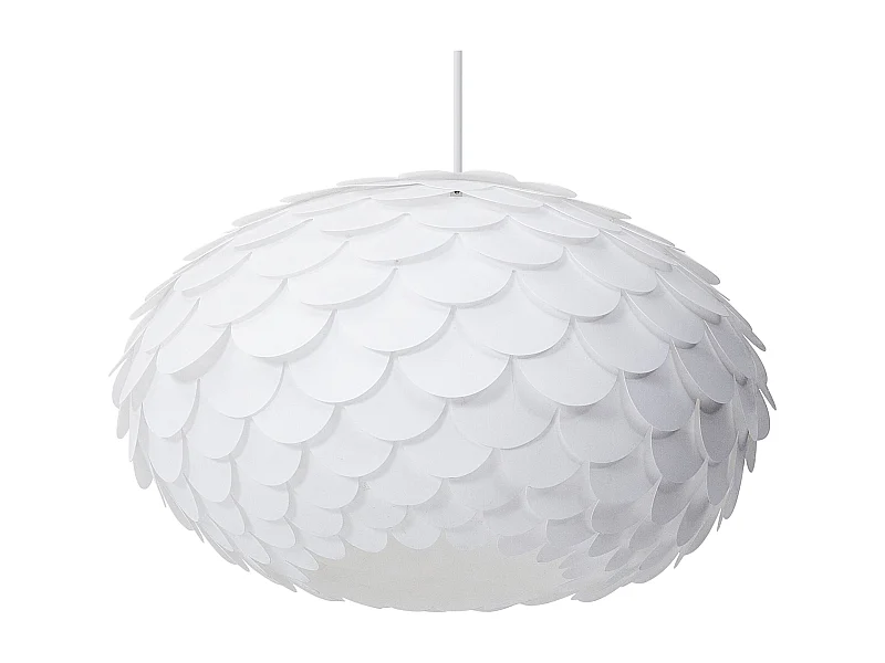 Stilvolle Pendelleuchte originelle Form Kunststoff weiß Erges