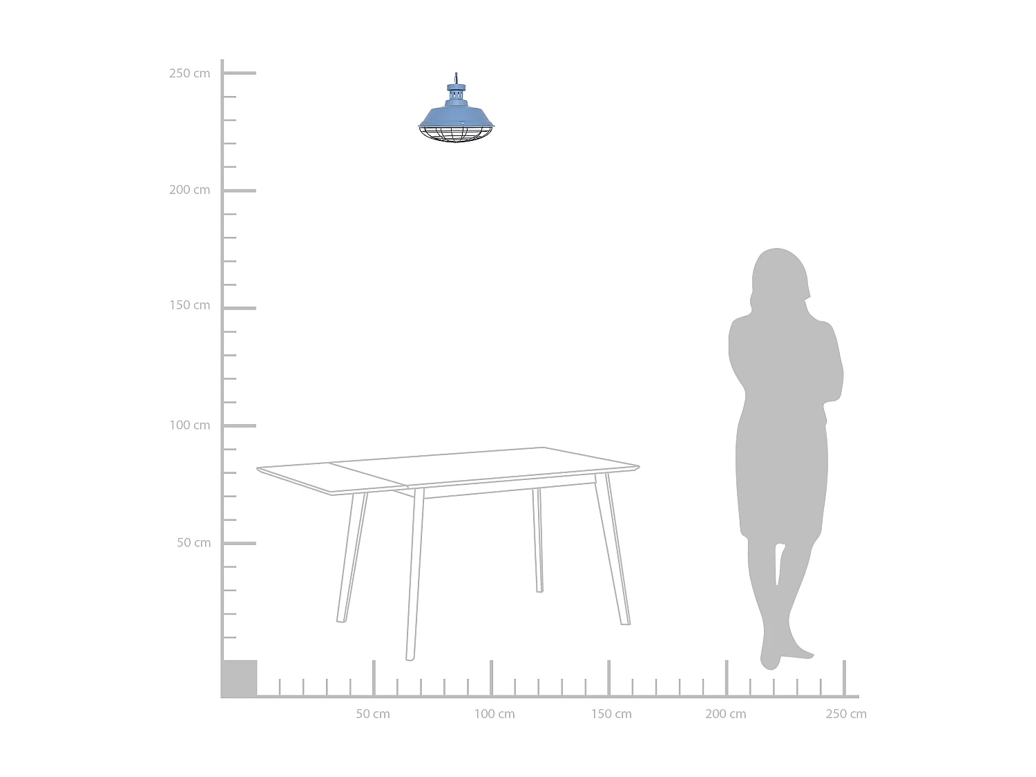 Lampe suspension bleu SORMONNE