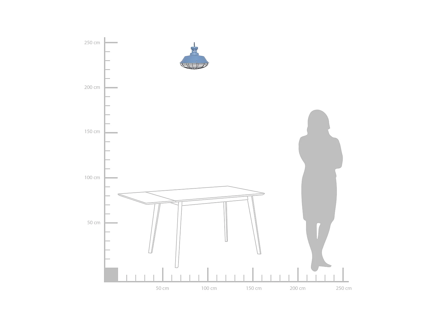 Hanglamp blauw SORMONNE