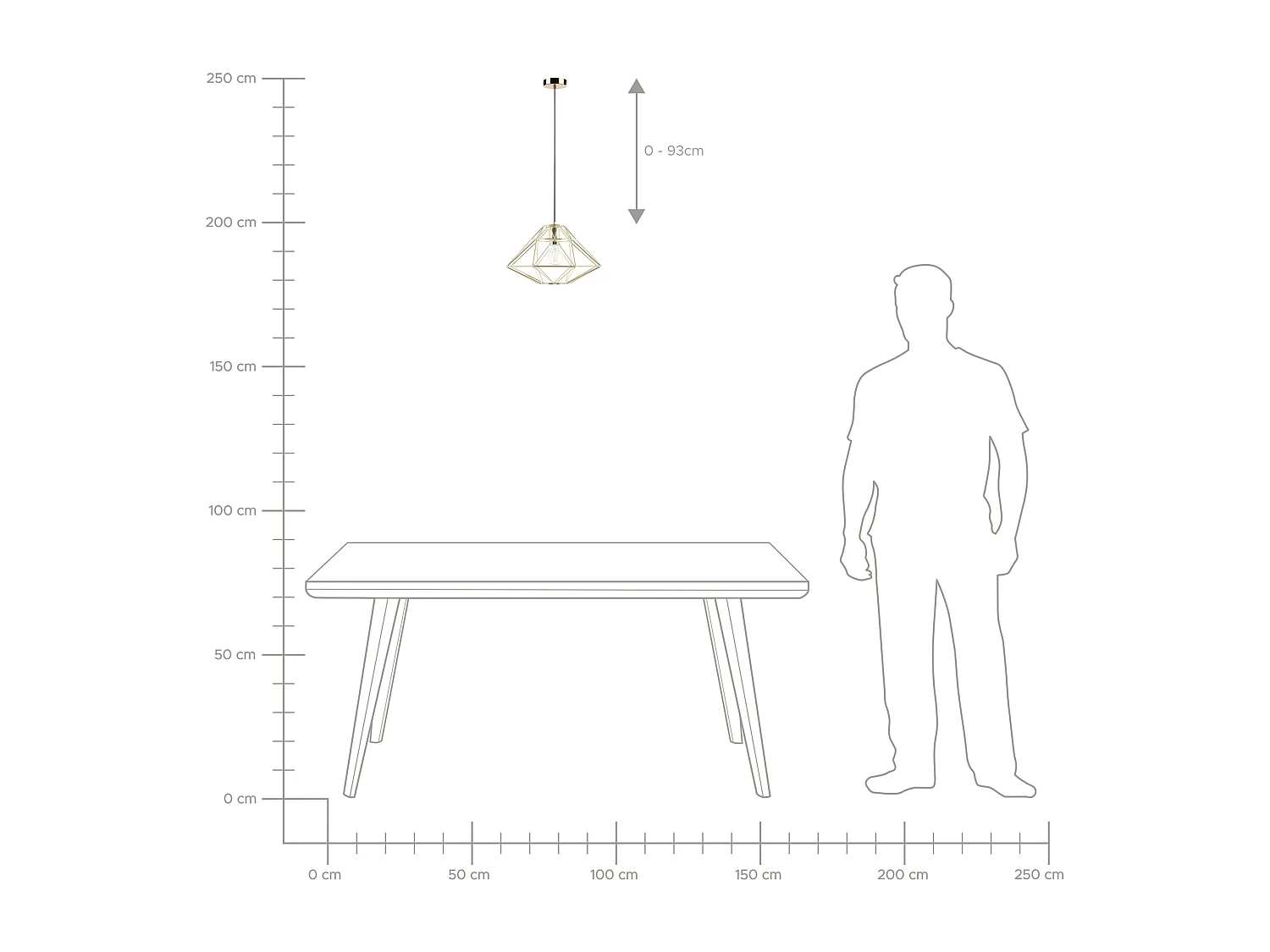 Lampa wisząca GUAM Metal Złoty