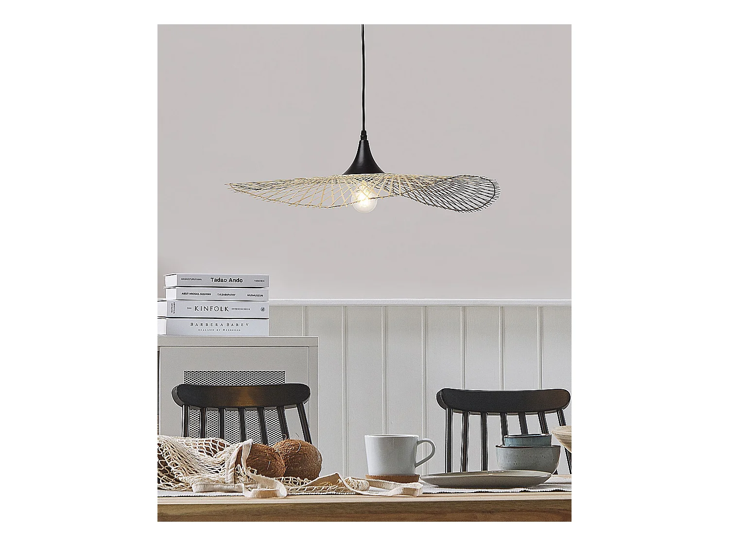 Hängelampe FLOYD Bambusholz Hellbraun