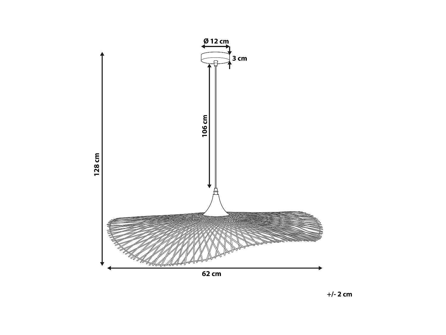 Hängelampe FLOYD Bambusholz Hellbraun