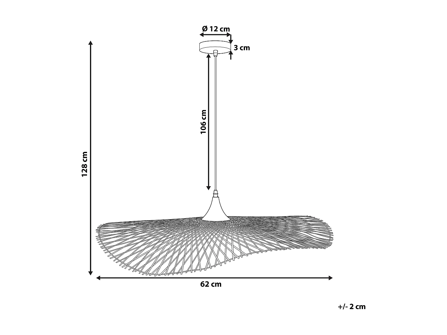 Lampe suspension FLOYD Bambou Marron clair