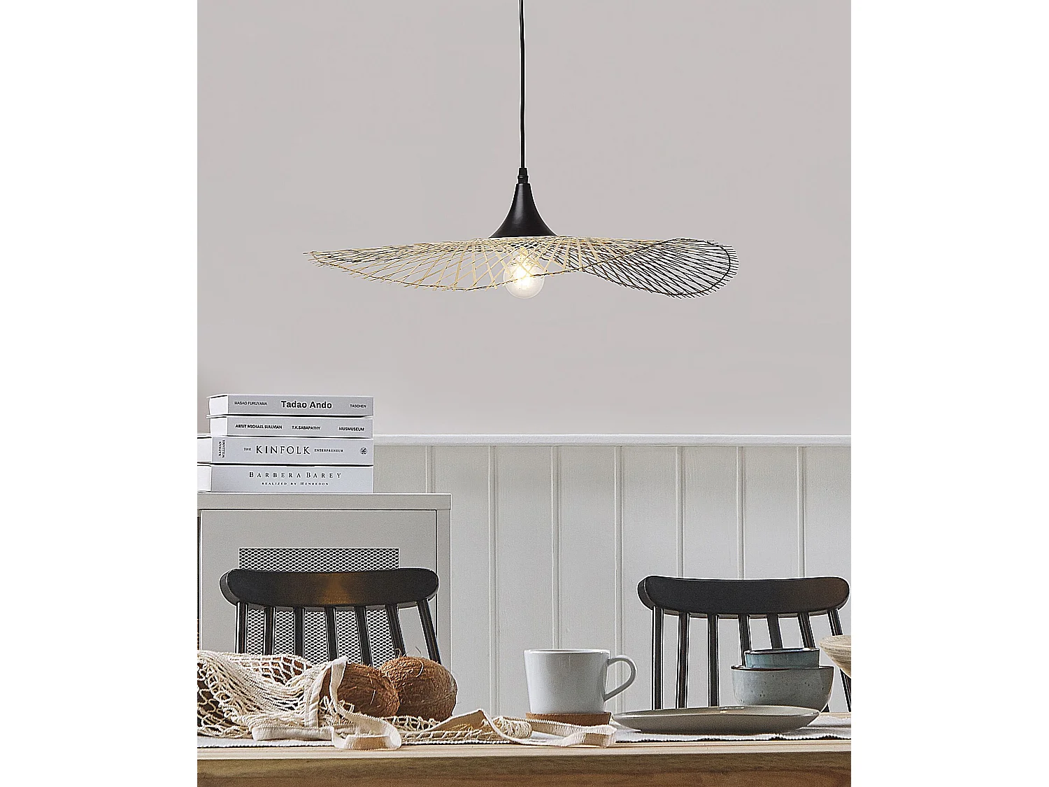 Lampe suspension FLOYD Bambou Marron clair