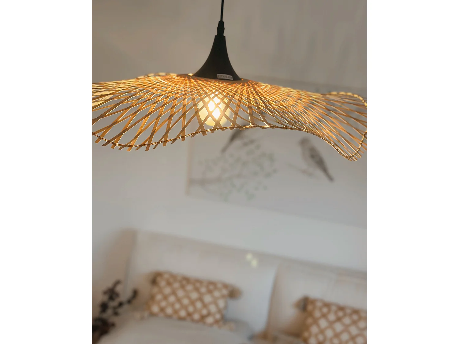 Lampe suspension FLOYD Bambou Marron clair