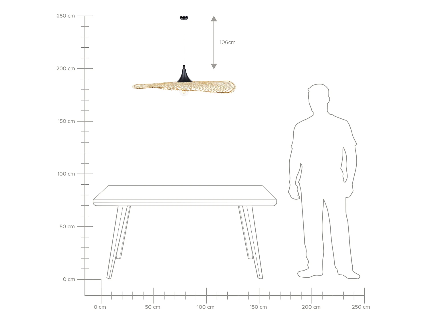 Hanglamp FLOYD Bamboehout Lichtbruin