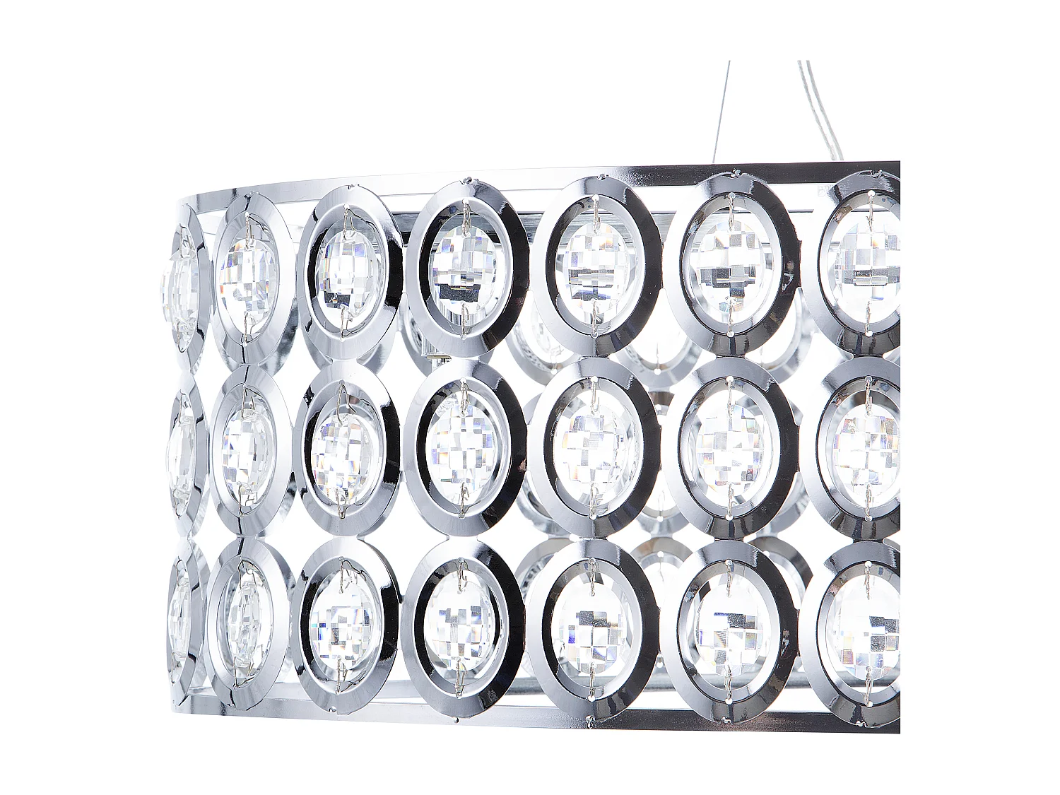 Lampe suspension TENNA Métal Argenté