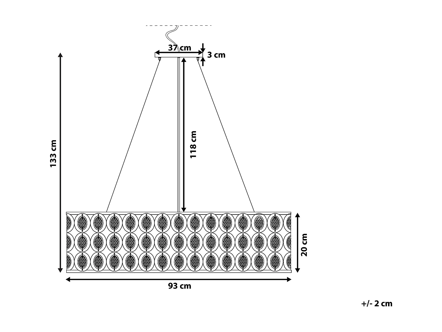 Lampe suspension TENNA Métal Argenté