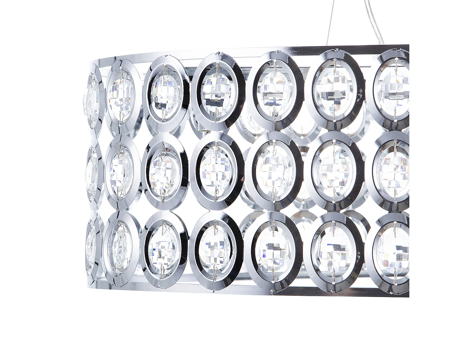 Lampe suspension TENNA Métal Argenté