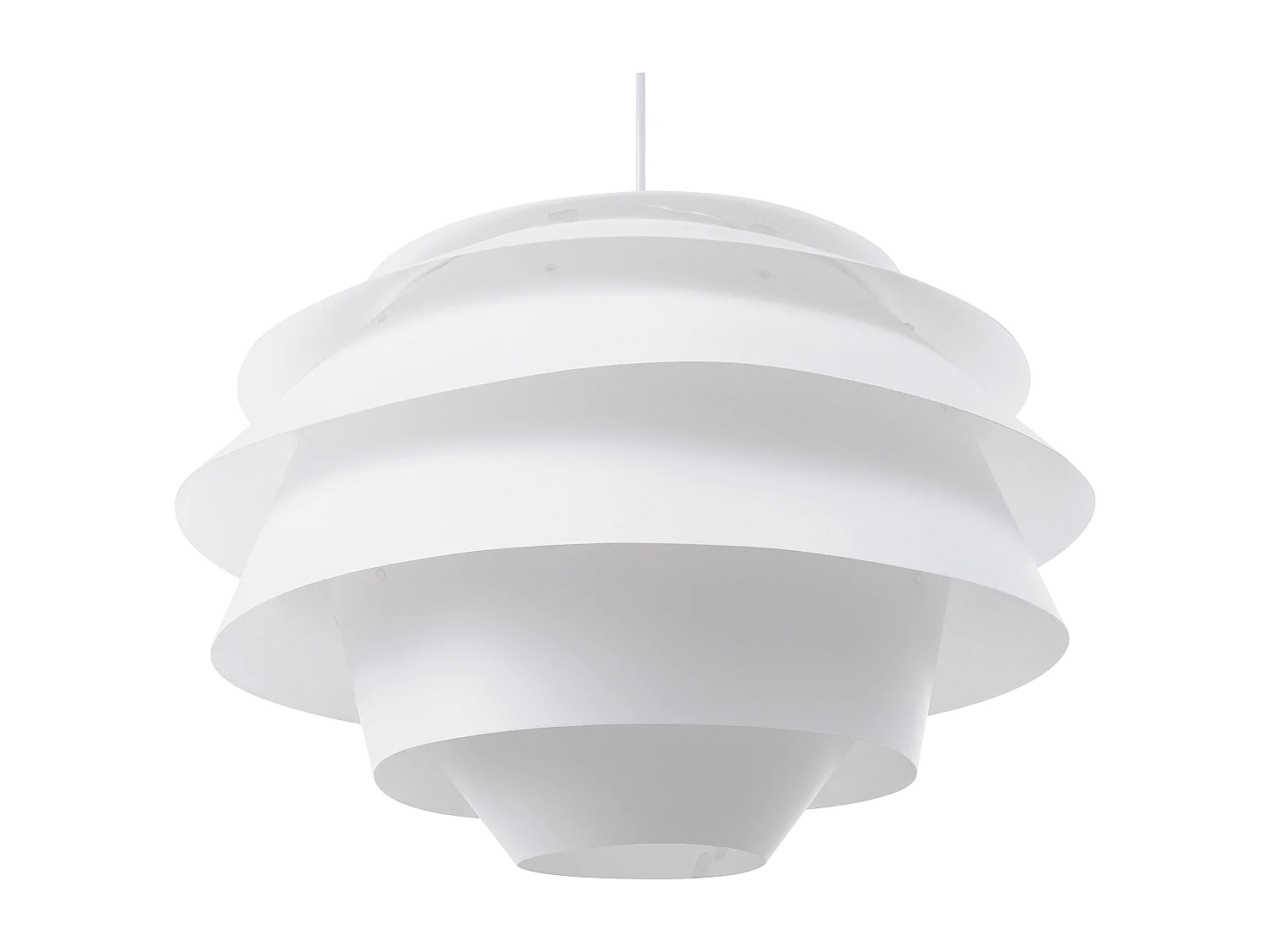 Kosmische Pendelleuchte runde Form Kunststoff weiß Congo