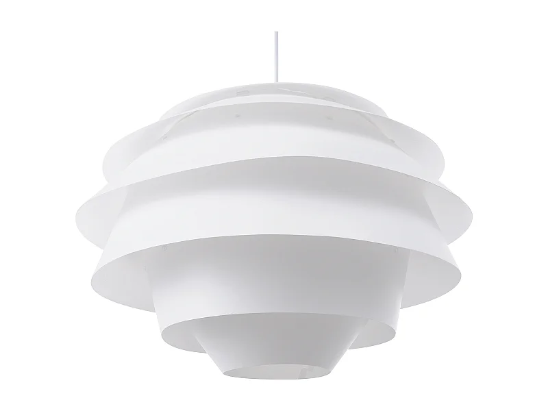 Kosmische Pendelleuchte runde Form Kunststoff weiß Congo