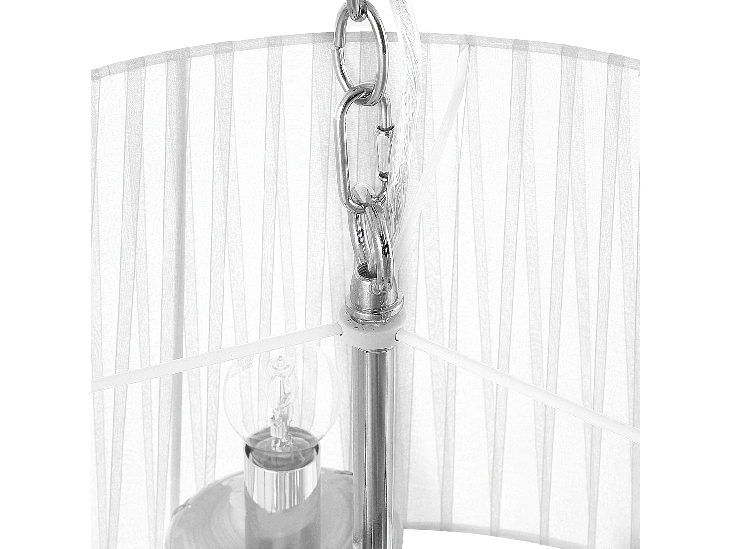 Einzigartige Designerlampe mit lichtdurchlässigem weiß Lampenschirm