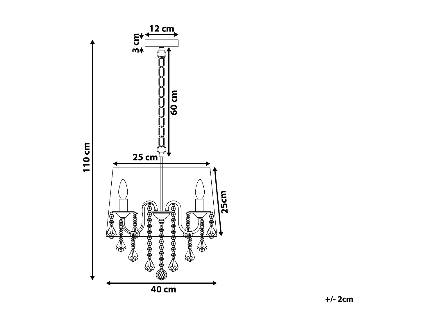 Lampe suspension blanche EVANS
