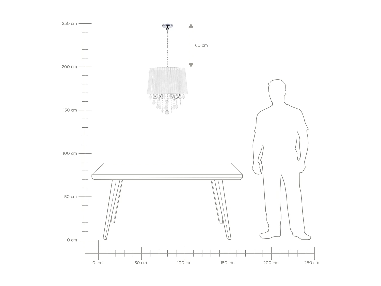 Lampe suspension blanche EVANS