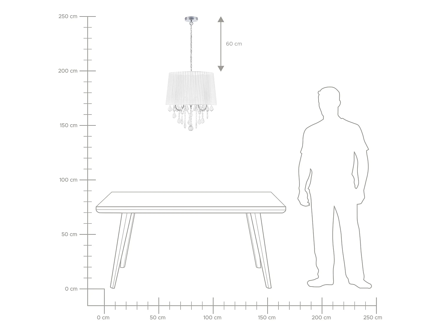 Chandelier EVANS White