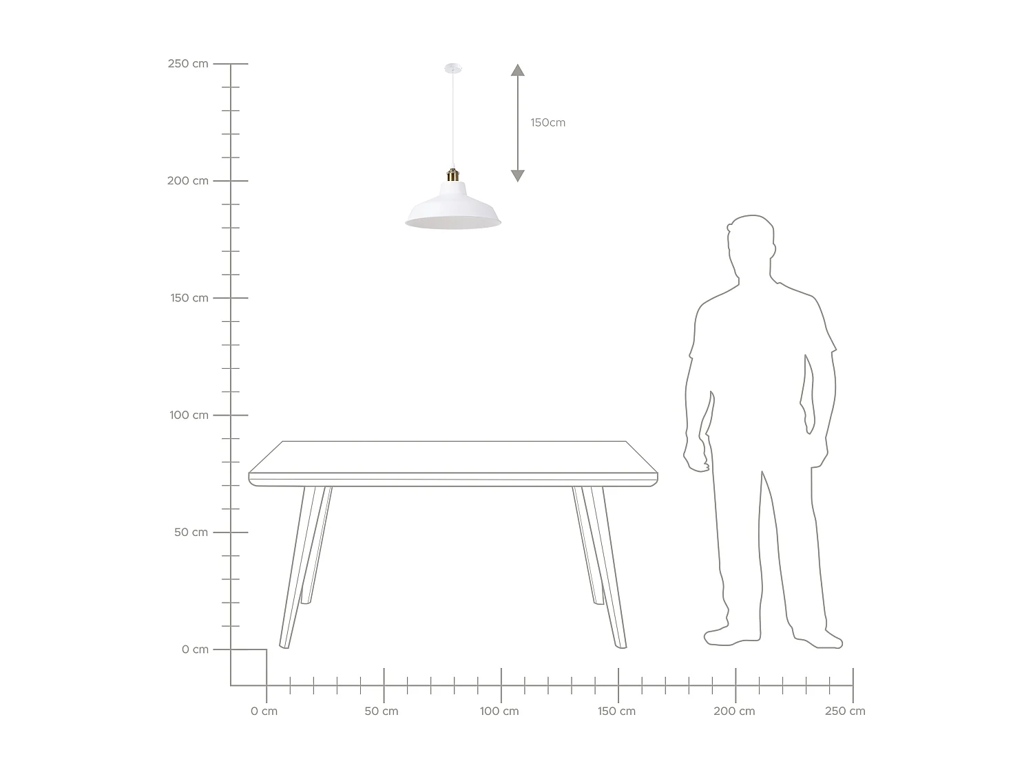 Hanglamp PECHORA Metaal Wit