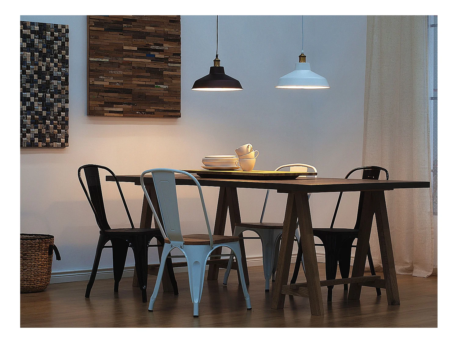 Lampe suspension PECHORA Métal Blanc