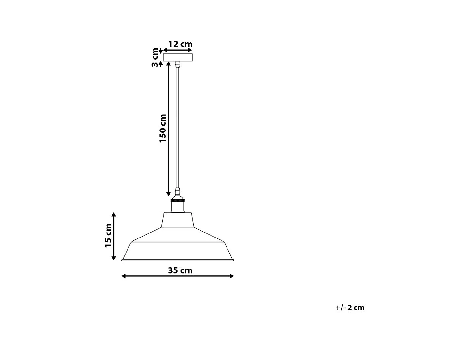 Lampe suspension PECHORA Métal Blanc