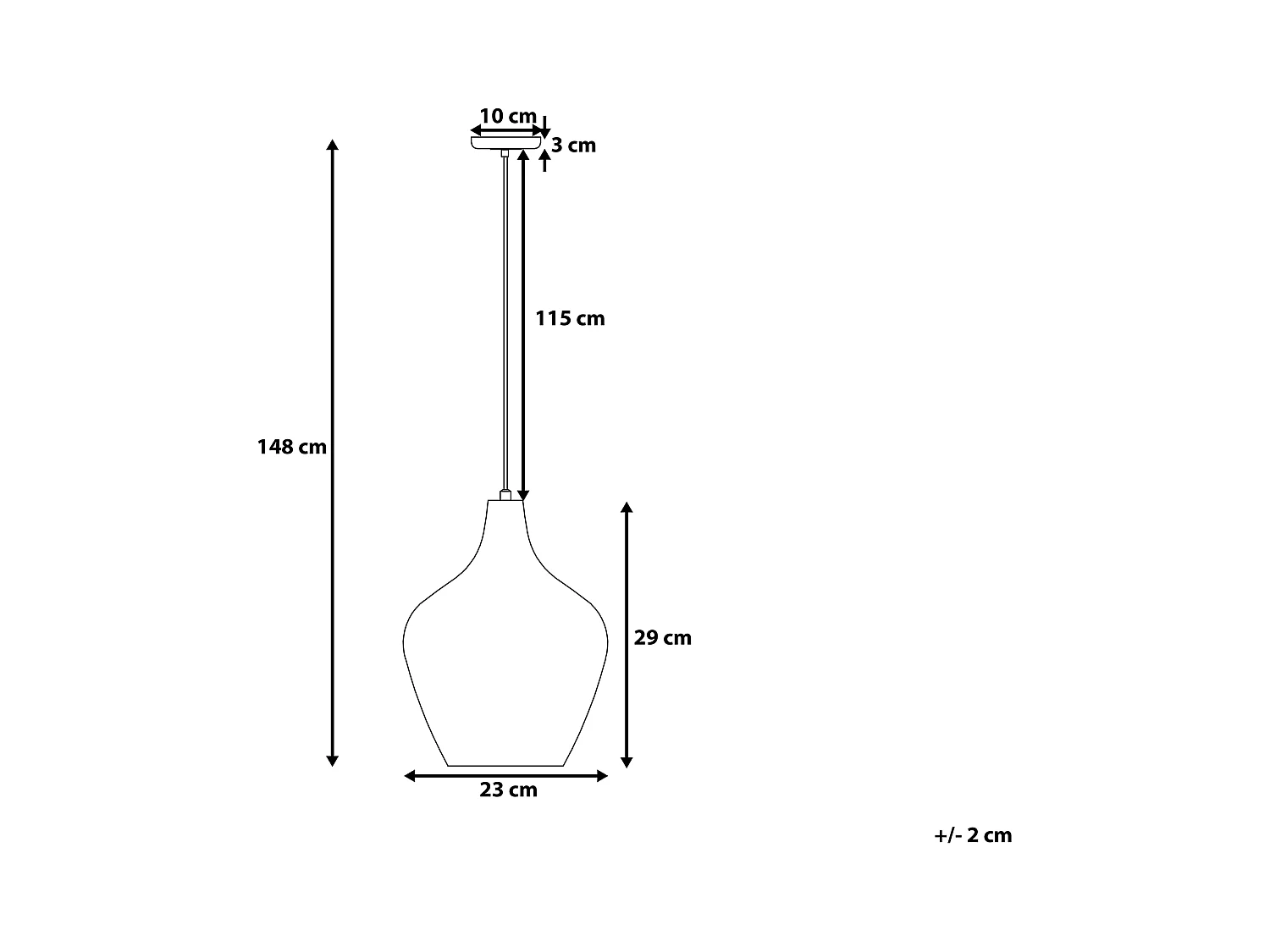 Hanglamp SOANA Glas Zilver