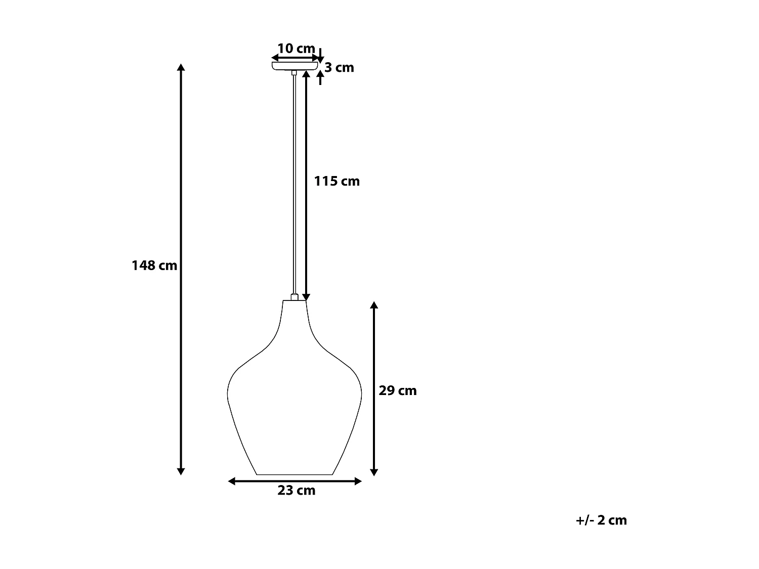 Hanglamp SOANA Glas Zilver