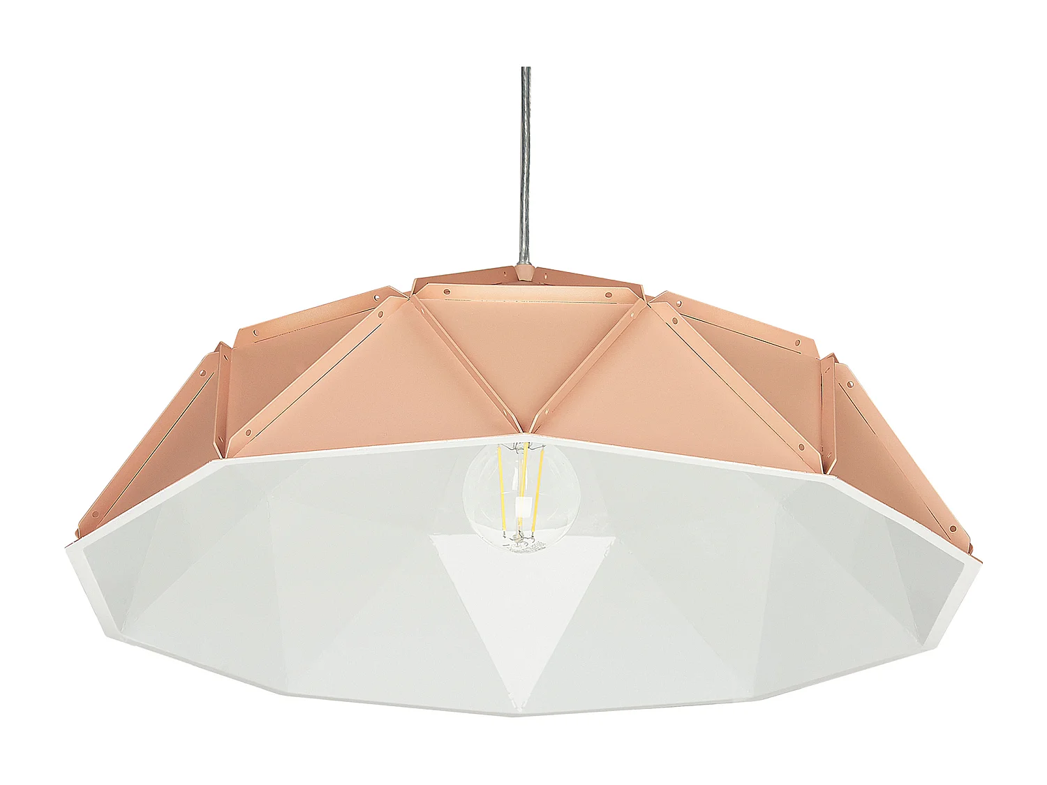 Lampadario SENIA Metallo Rosa pesca