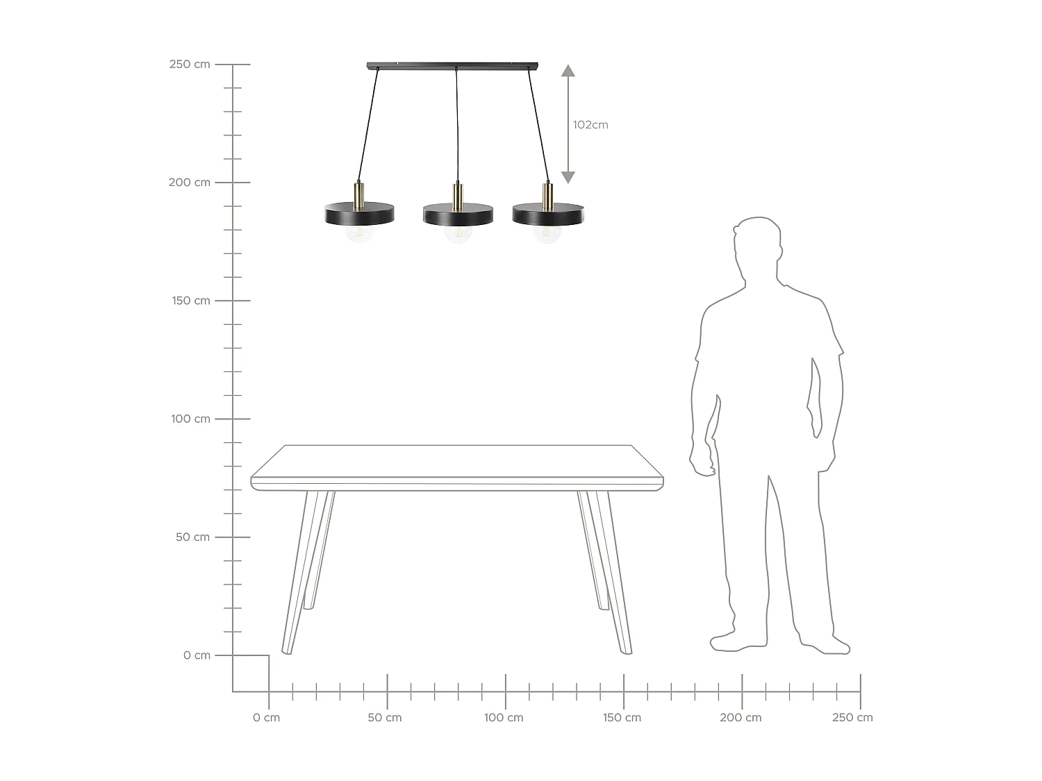 Hanglamp HARENA Metaal Zwart