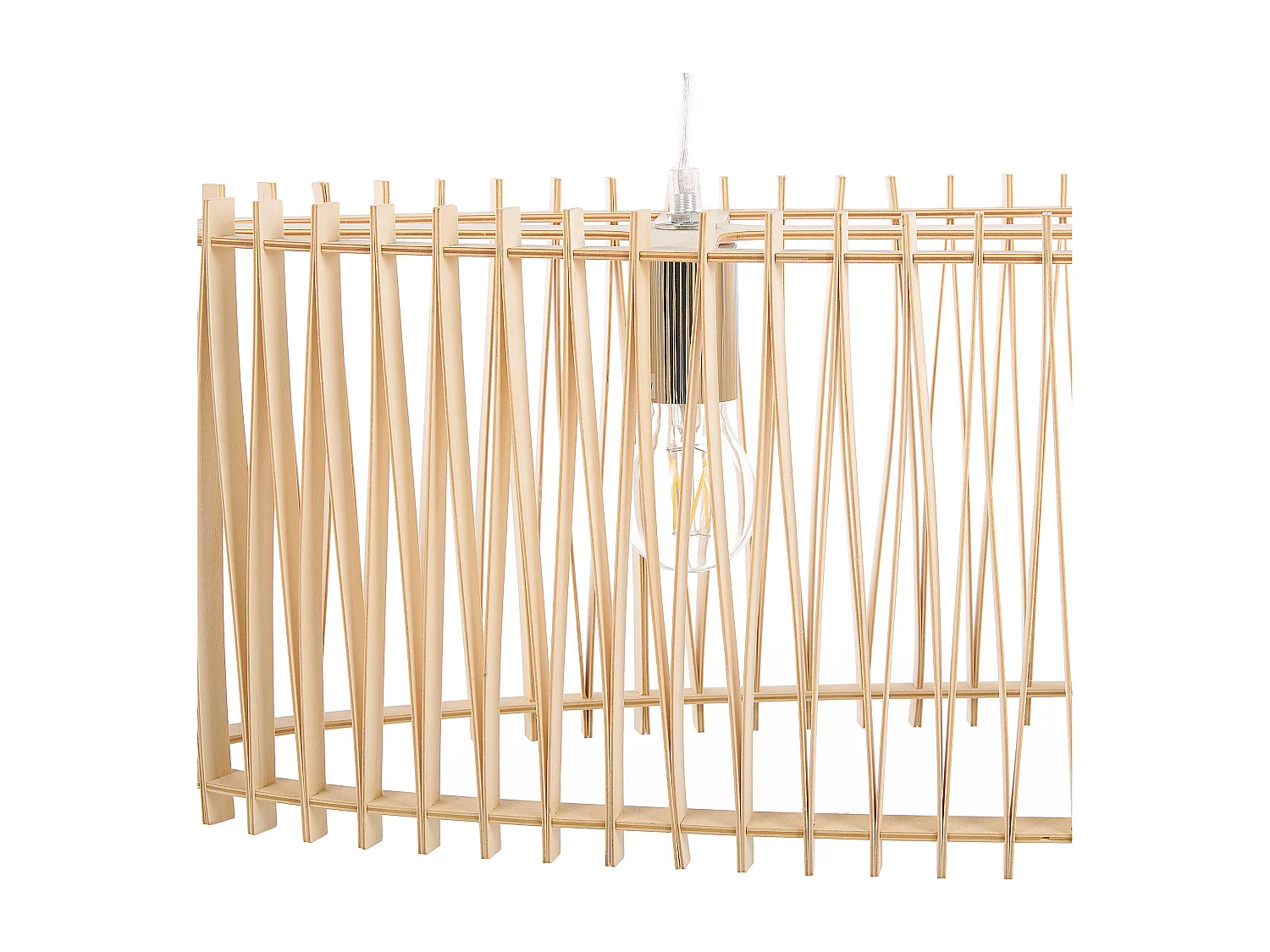 Moderne Hängeleuchte 2-flammig heller Holzfarbton CHARI