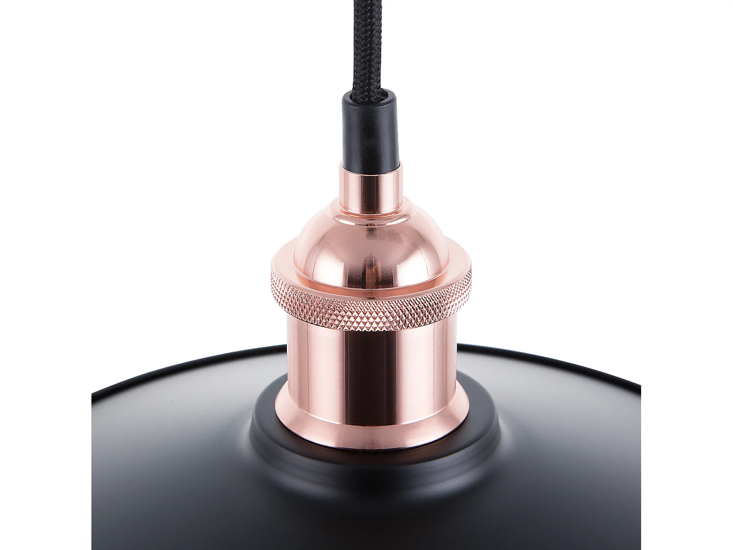 Industrie Hängelampe im 3er Set Lampenschirm aus Metall Schwarz/Kupfer Swift S