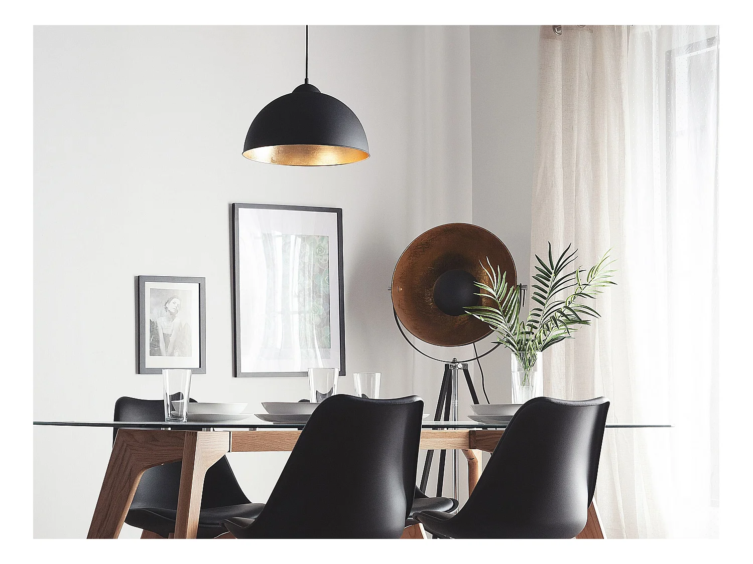 Lampe suspension CETINA Métal Noir