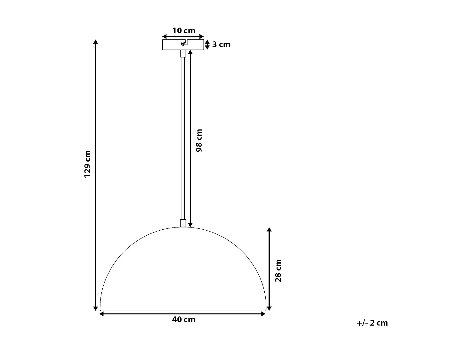 Hanglamp CETINA Metaal Zwart