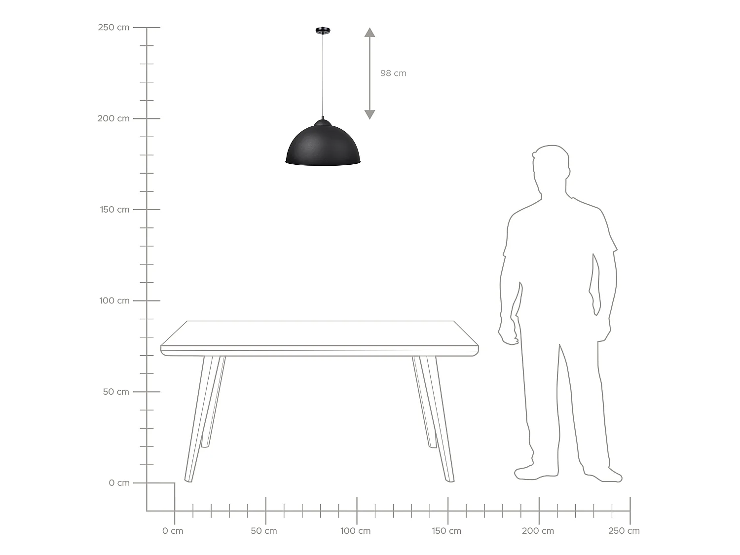 Pendant Lamp CETINA Metal Black