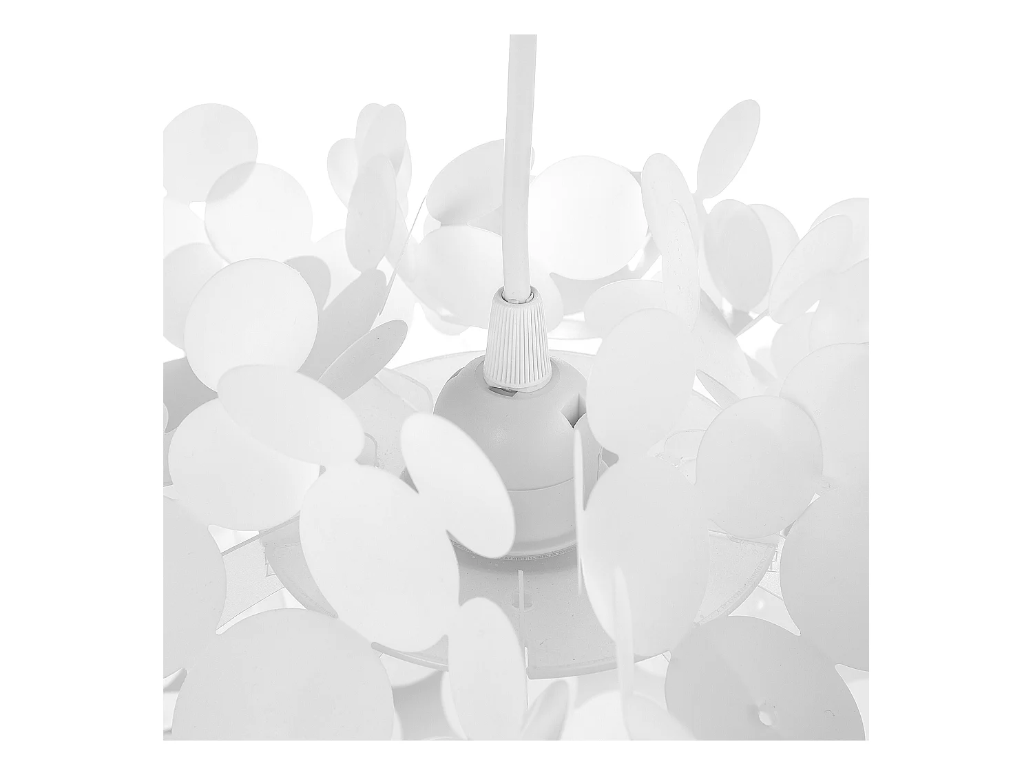 Stilvolle Hängelampe Blumen-Muster Kunststoff weiß Lamone