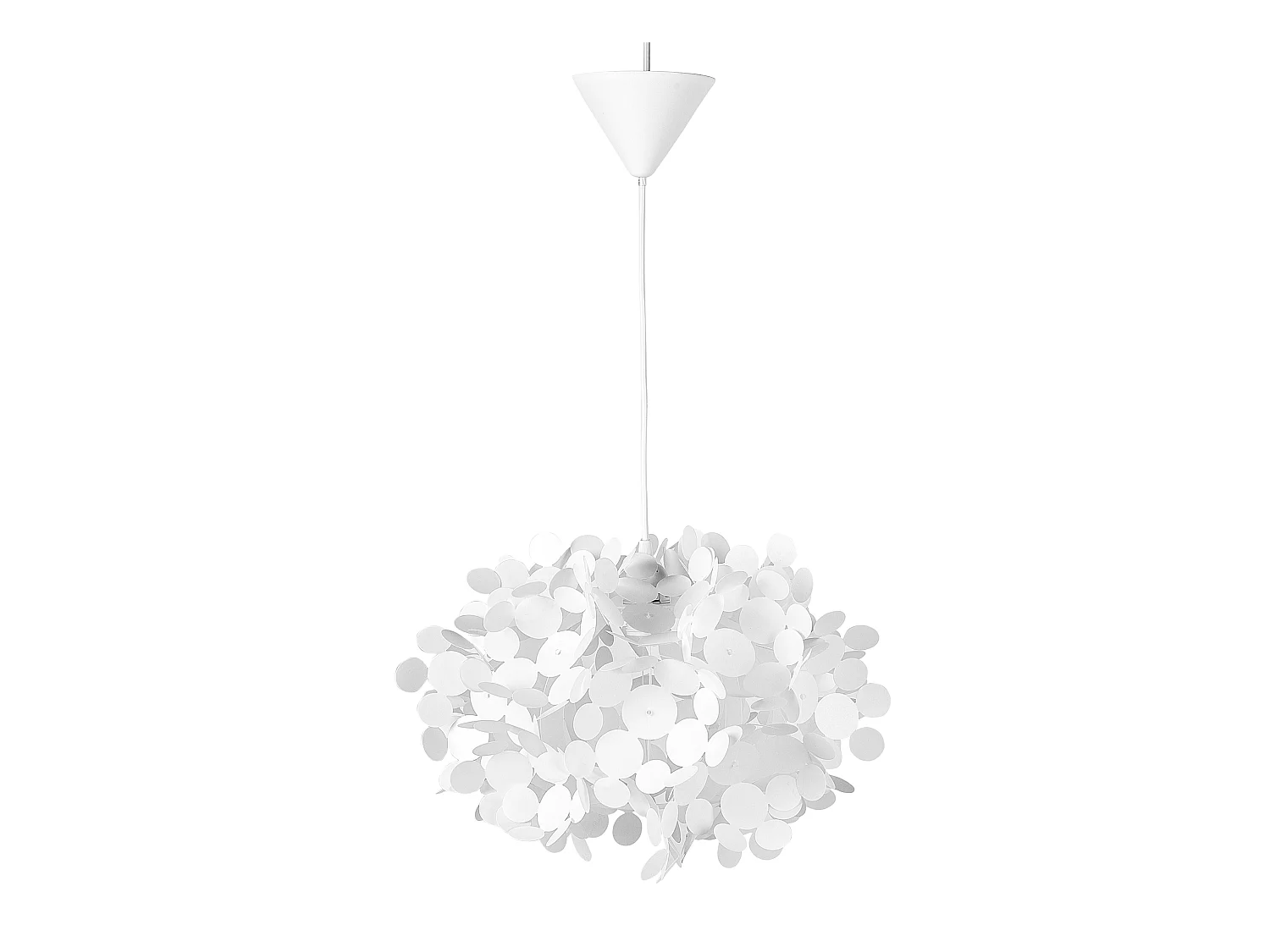 Stilvolle Hängelampe Blumen-Muster Kunststoff weiß Lamone