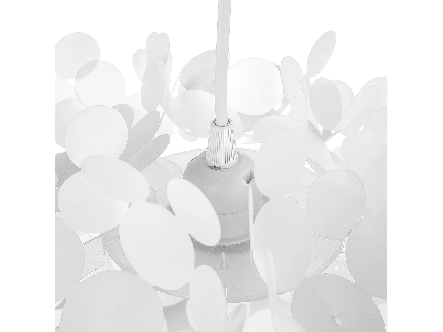 Stilvolle Hängelampe Blumen-Muster Kunststoff weiß Lamone