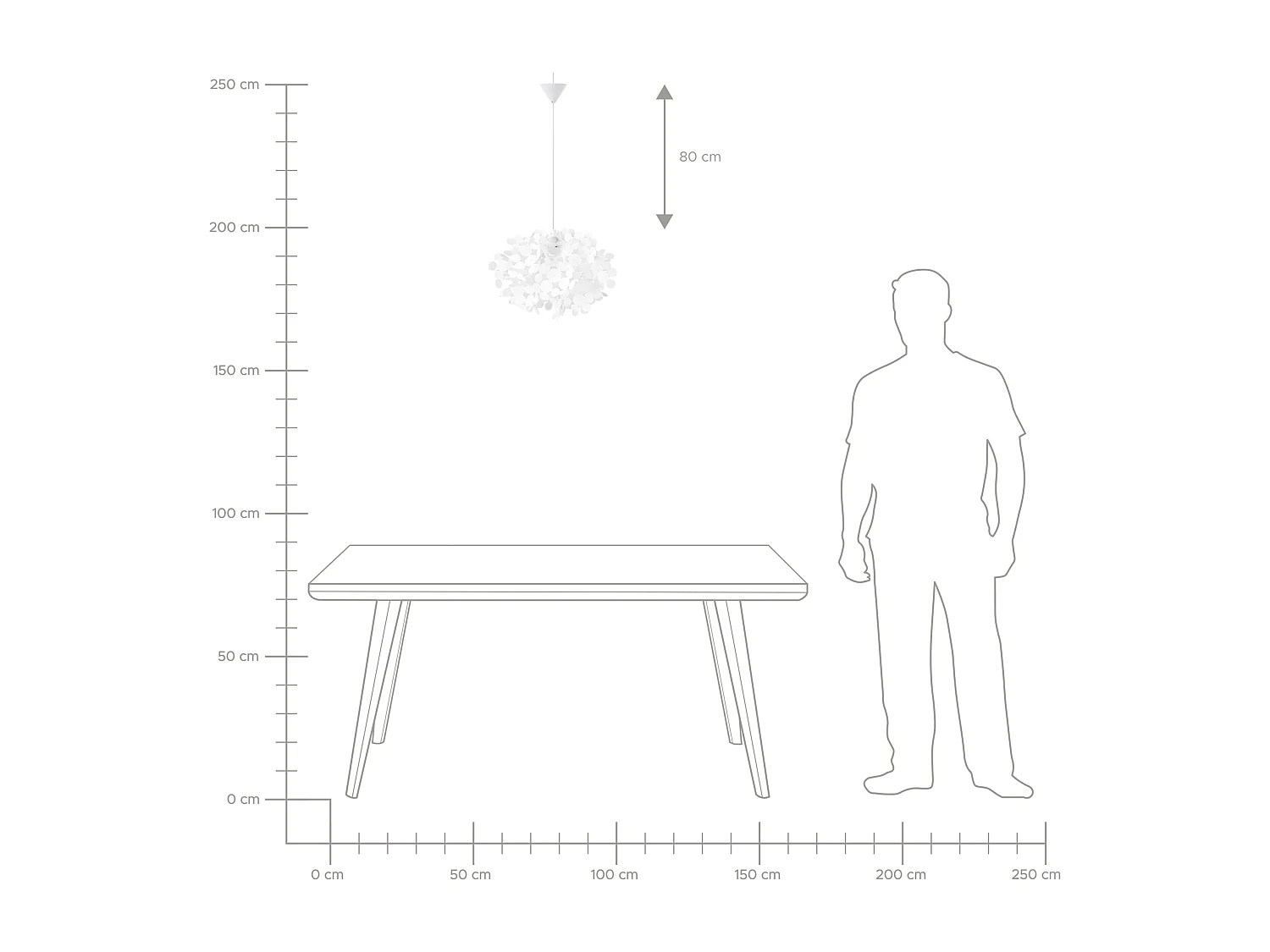 Stilvolle Hängelampe Blumen-Muster Kunststoff weiß Lamone