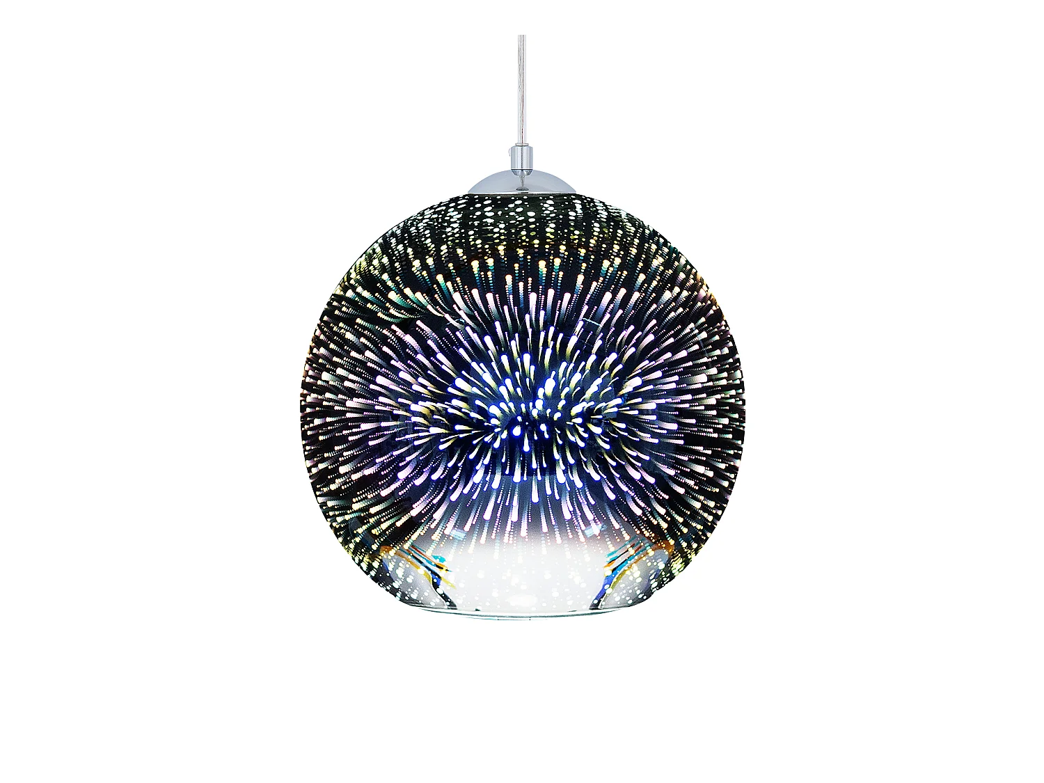 Lampe suspension SESSERA Verre Argenté